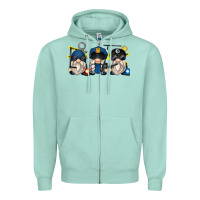Seafoam police gnomes Zipper Hoodie - Zillion Design Studio