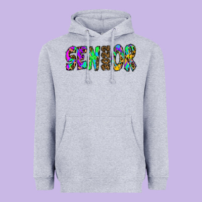 Senior 2022 Tie Die Leopard Heavyweight Hoodie Designed By Ranaportraitstore