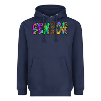 Navy senior 2022 tie die leopard Heavyweight Hoodie - RanaPortraitStore