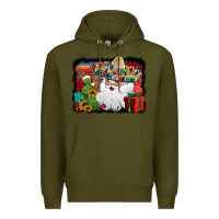 Army Green Santa Claus Spanish Christmas Premium Hoodie - Jasminsmagicworld
