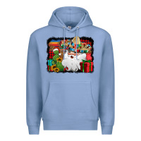 Colony Blue Santa Claus Spanish Christmas Premium Hoodie - Jasminsmagicworld