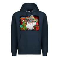 Navy Santa Claus Spanish Christmas Premium Hoodie - Jasminsmagicworld