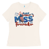 Bone little miss firecracker 4th of july Ladies Tee - BarkalooDesign
