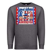 Charcoal Heather god bless America gnomes Premium Sweatshirt - HRA Design Shop