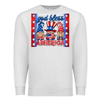 Oatmeal Heather god bless America gnomes Premium Sweatshirt - HRA Design Shop