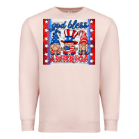 Pale Pink god bless America gnomes Premium Sweatshirt - HRA Design Shop
