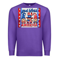 Purple god bless America gnomes Premium Sweatshirt - HRA Design Shop
