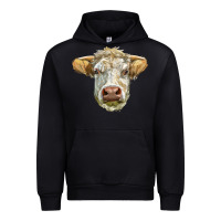 Black Charolais bull face Urban Hoodie - LillyAllenDesigns