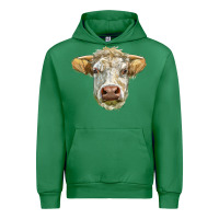 Emerald Charolais bull face Urban Hoodie - LillyAllenDesigns