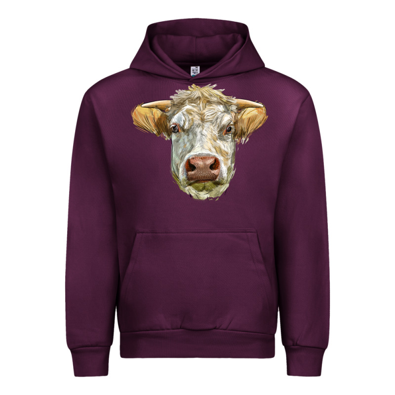Charolais Bull Face Urban Hoodie by LillyAllenDesigns | Teevron