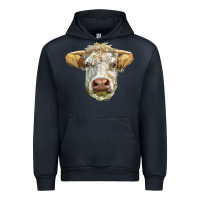 Navy Charolais bull face Urban Hoodie - LillyAllenDesigns