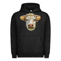 Pigment Black Charolais bull face Urban Hoodie - LillyAllenDesigns