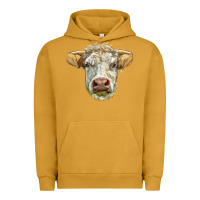 Pigment Peanut Butter Charolais bull face Urban Hoodie - LillyAllenDesigns