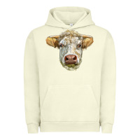 Pigment Pistachio Charolais bull face Urban Hoodie - LillyAllenDesigns