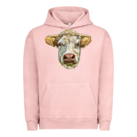 Pigment Salmon Charolais bull face Urban Hoodie - LillyAllenDesigns
