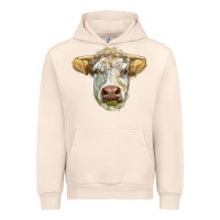 Sandshell Charolais bull face Urban Hoodie - LillyAllenDesigns