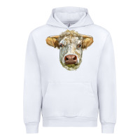 White Charolais bull face Urban Hoodie - LillyAllenDesigns