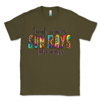 Army Green boat waves sun rays lake days Classic Tee - texasbilliewilder