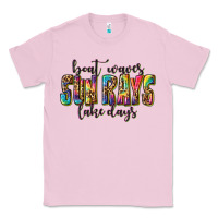 Bubblegum Pink boat waves sun rays lake days Classic Tee - texasbilliewilder