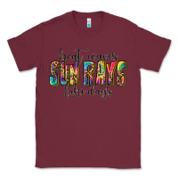 Burgundy boat waves sun rays lake days Classic Tee - texasbilliewilder