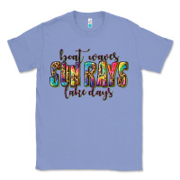 Colony Blue boat waves sun rays lake days Classic Tee - texasbilliewilder