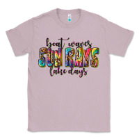 Lilac boat waves sun rays lake days Classic Tee - texasbilliewilder
