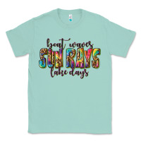 Seafoam boat waves sun rays lake days Classic Tee - texasbilliewilder