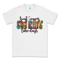 White boat waves sun rays lake days Classic Tee - texasbilliewilder