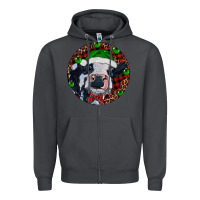 Smoke Baby Cow Christmas Zipper Hoodie - RanaPortraitStore