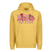 Antique Gold xoxo hugs and kisses paws Premium Hoodie - NancyCooperArtShop