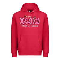 Cardinal xoxo hugs and kisses paws Premium Hoodie - NancyCooperArtShop