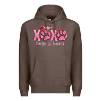 Coffee xoxo hugs and kisses paws Premium Hoodie - NancyCooperArtShop