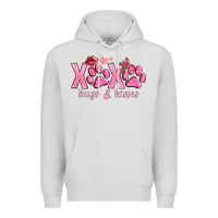 Dove Grey xoxo hugs and kisses paws Premium Hoodie - NancyCooperArtShop
