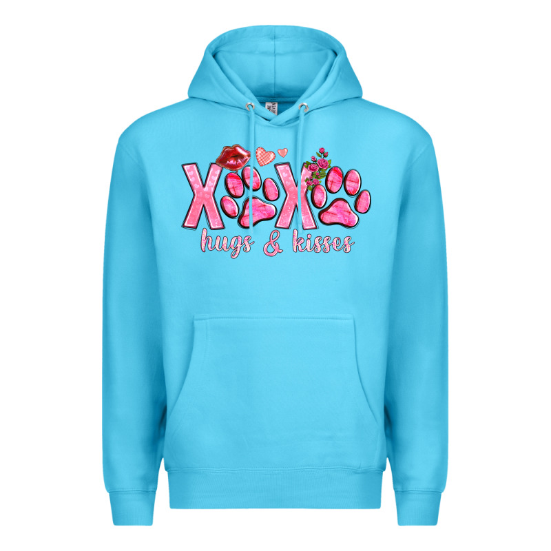 Xoxo Hugs And Kisses Paws Premium Hoodie by NancyCooperArtShop | Teevron
