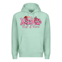 Seafoam xoxo hugs and kisses paws Premium Hoodie - NancyCooperArtShop
