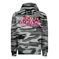 Slate Camo xoxo hugs and kisses paws Premium Hoodie - NancyCooperArtShop