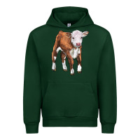 Forest Green hereford calf Urban Hoodie - LillyAllenDesigns