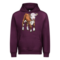 Mauve Wine hereford calf Urban Hoodie - LillyAllenDesigns