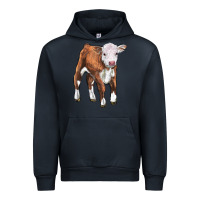 Navy hereford calf Urban Hoodie - LillyAllenDesigns