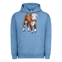 Pigment Pebble Blue hereford calf Urban Hoodie - LillyAllenDesigns