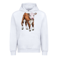 White hereford calf Urban Hoodie - LillyAllenDesigns