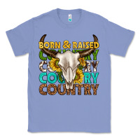 Colony Blue born and raised country western Classic Tee - texasbilliewilder