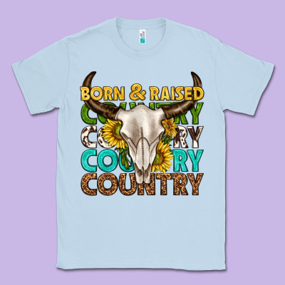 Classic Tee born and raised country western
