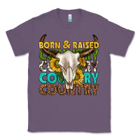 Lavender born and raised country western Classic Tee - texasbilliewilder