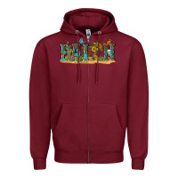 Burgundy western faith Zipper Hoodie - texasbilliewilder