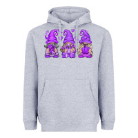 Heather Grey Domestic Violence Warrior Gnomes Heavyweight Hoodie - texasbilliewilder