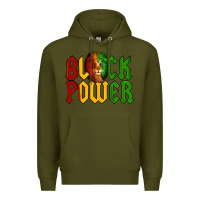 Army Green Juneteenth Lion King Black Power Premium Hoodie - LillyAllenDesigns