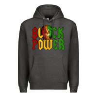 Charcoal Heather Juneteenth Lion King Black Power Premium Hoodie - LillyAllenDesigns
