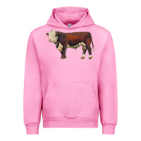 Fuchsia Pink hereford bull Urban Hoodie - LillyAllenDesigns