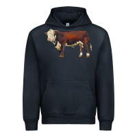 Navy hereford bull Urban Hoodie - LillyAllenDesigns